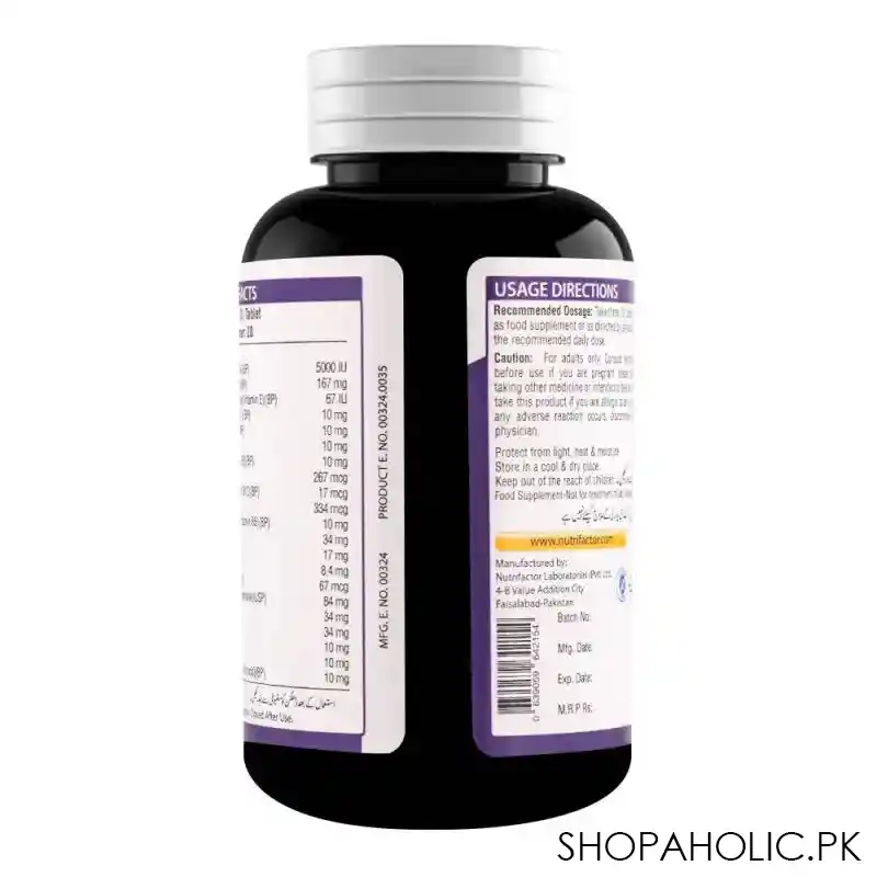 nutrifactor maxzoom skin, hair & nails food supplement, 60 tablets image2