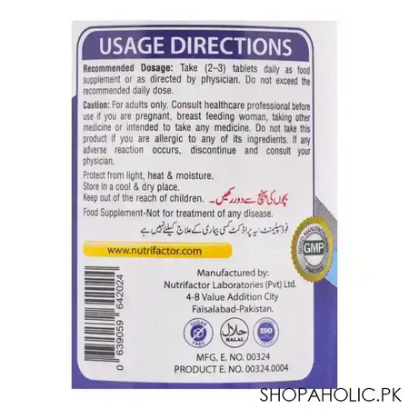 nutrifactor nucal m calcium, magnesium d3 food supplement, 30 tablets image3