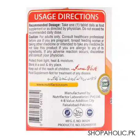Nutrifactor Nutri-C 1000 Food Supplement, 30 Tablets - Image 4