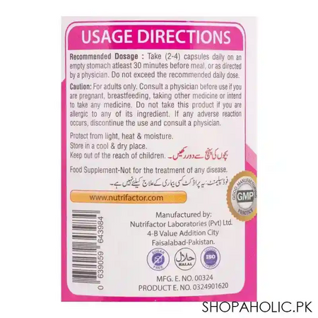 nutrifactor nutri collagen type 1 & 3 food supplement, 60 capsules image3