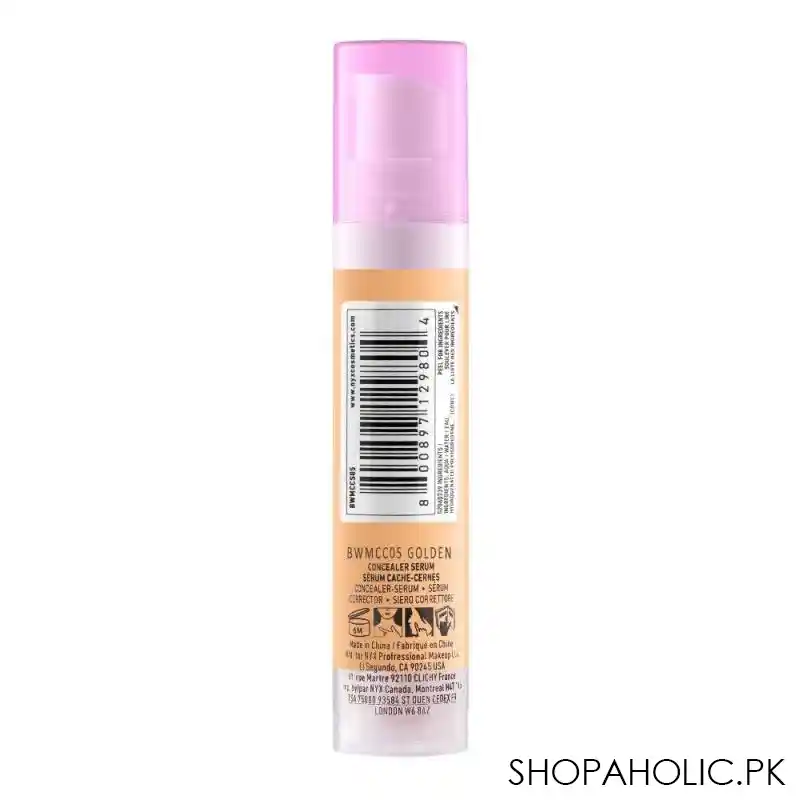 nyx bare with me concealer serum, golden, bwmcc05 image3