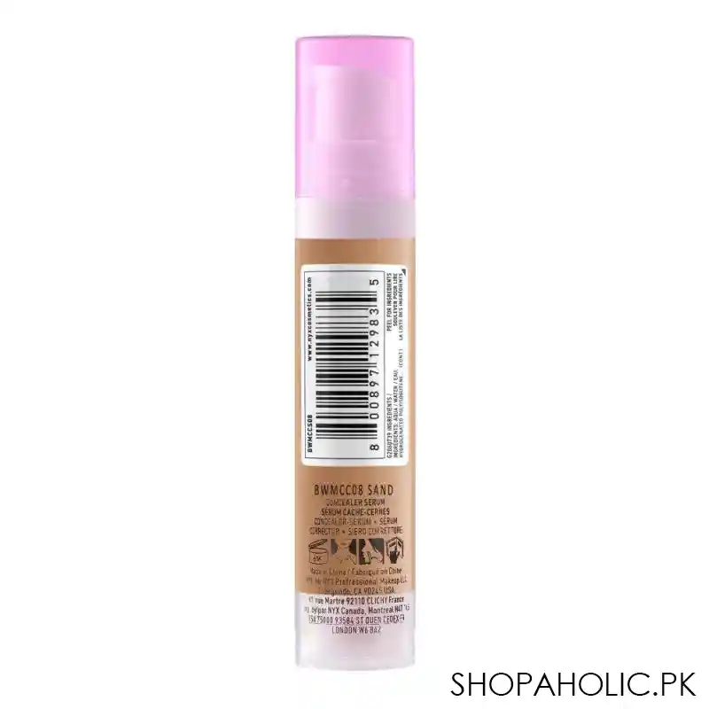 nyx bare with me concealer serum, sand, bwmcc08 image3
