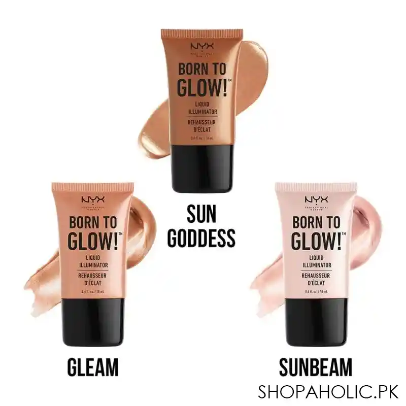 nyx born to glow liquid illuminator, 01 sunbeam image4