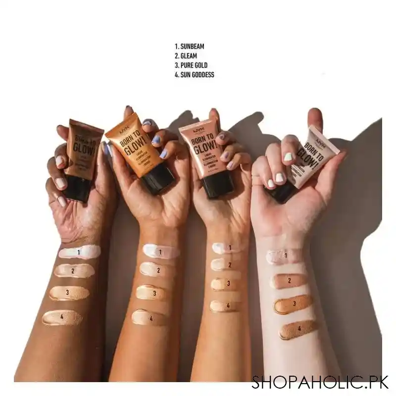 nyx born to glow liquid illuminator, 01 sunbeam image6