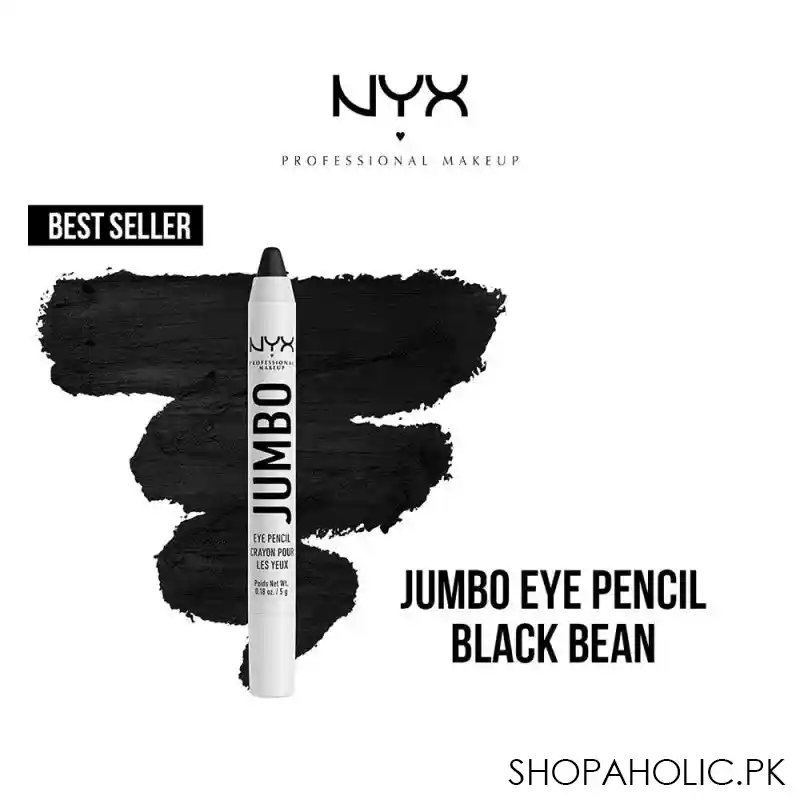 nyx jumbo eye pencil, 601 black bean image4
