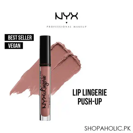 nyx liquid lipstick lip lingerie, 06 push up main image