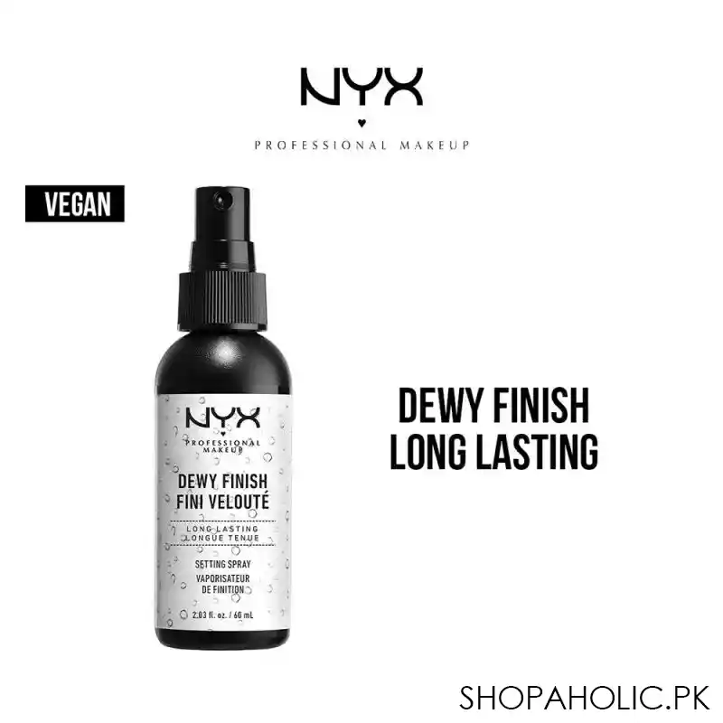nyx makeup setting spray 02, dewy finish long lasting main image
