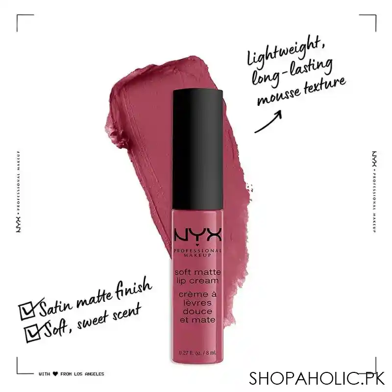 nyx soft matte lip cream, 08 san paulo image5