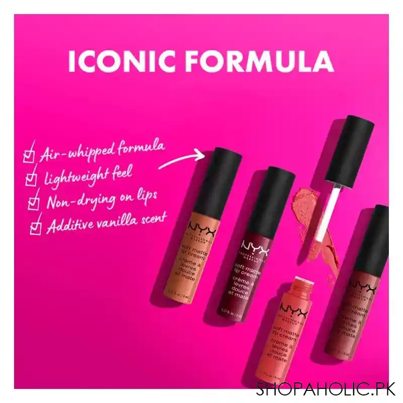 nyx soft matte lip cream, 18 prague image5