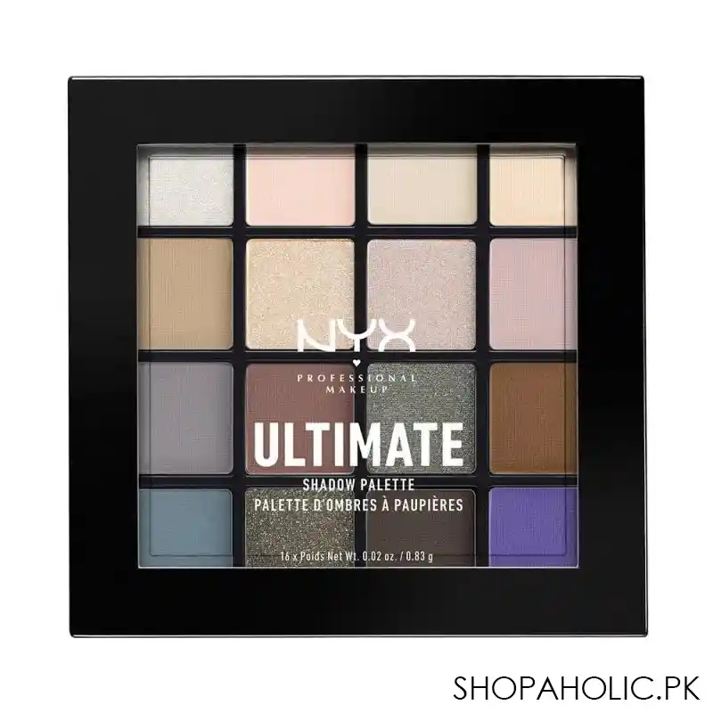 nyx ultimate eyeshadow palette, 02 cool neutrals main image
