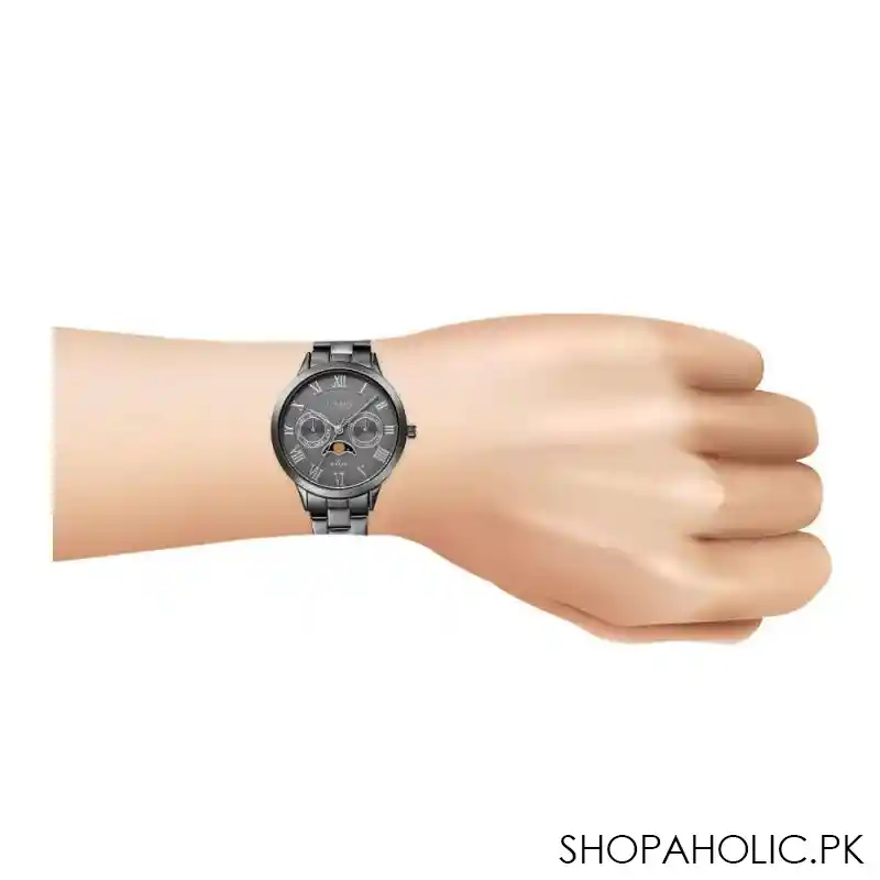 obaku men's strand grey round dial with bracelet chronograph watch, s728lmuusu image2
