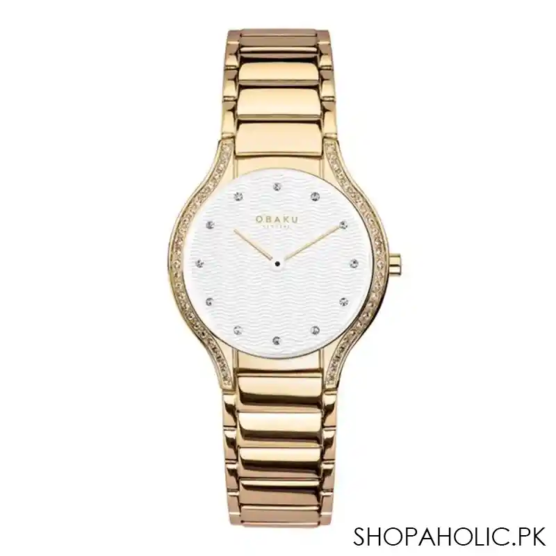 obaku women's denmark desinged round dial with bracelet analog watch, v276legisg main image