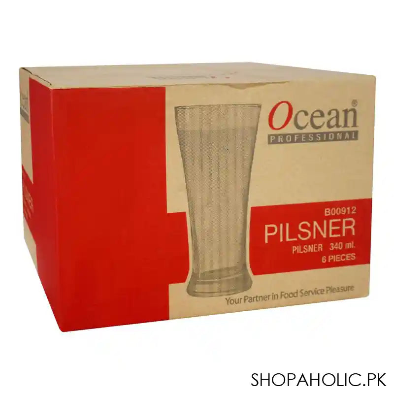 Ocean Pilsner Glass, 400ml, 6-Pack, B00912 - Image 2