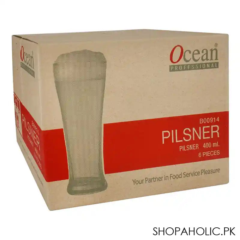 Ocean Pilsner Glass, 400ml, 6-Pack, B00914 - Image 2