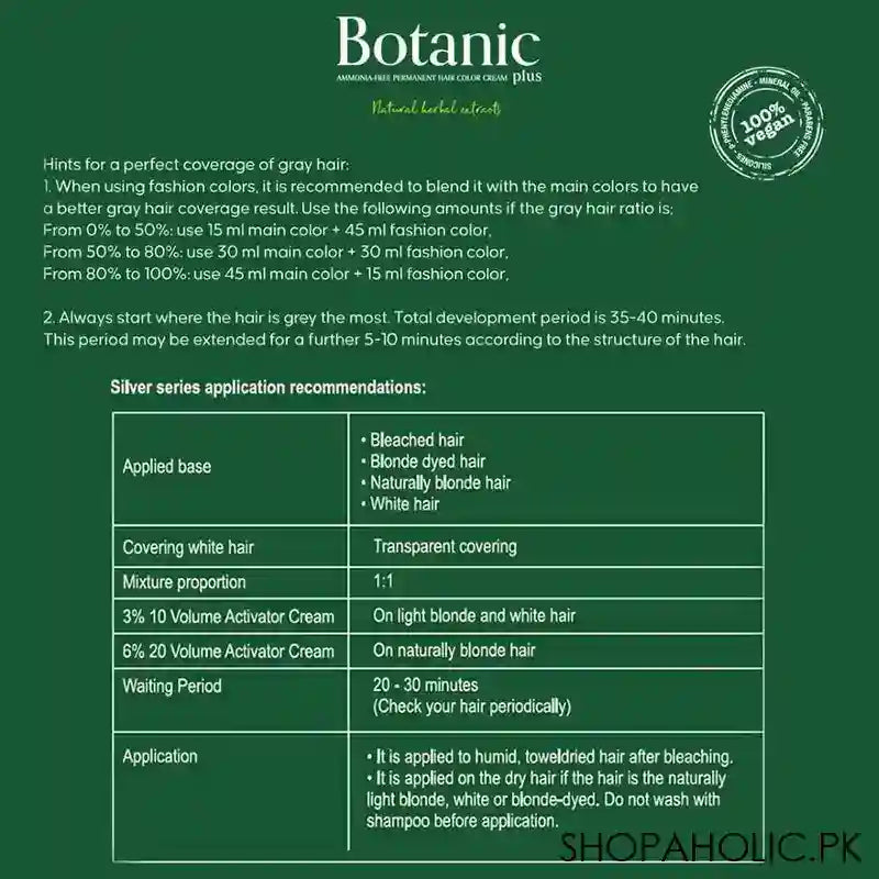 Okay Botanic Hair Color Cream Plus, 60ml, No. 6.13 Dark Blonde Extra Matt - Image 7