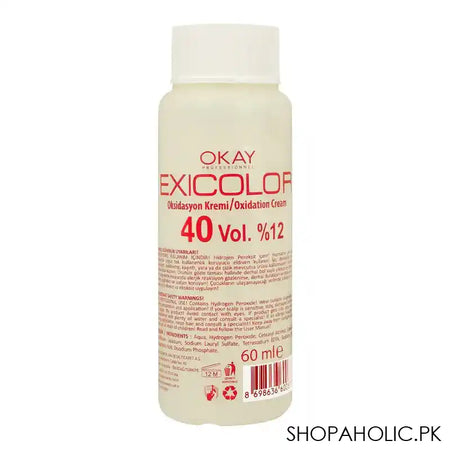 Okay Professionel Exicolor Oxidation Cream, 40 Vol. 12%, Exi Professional, For All Hair Types, 60ml - Main Image