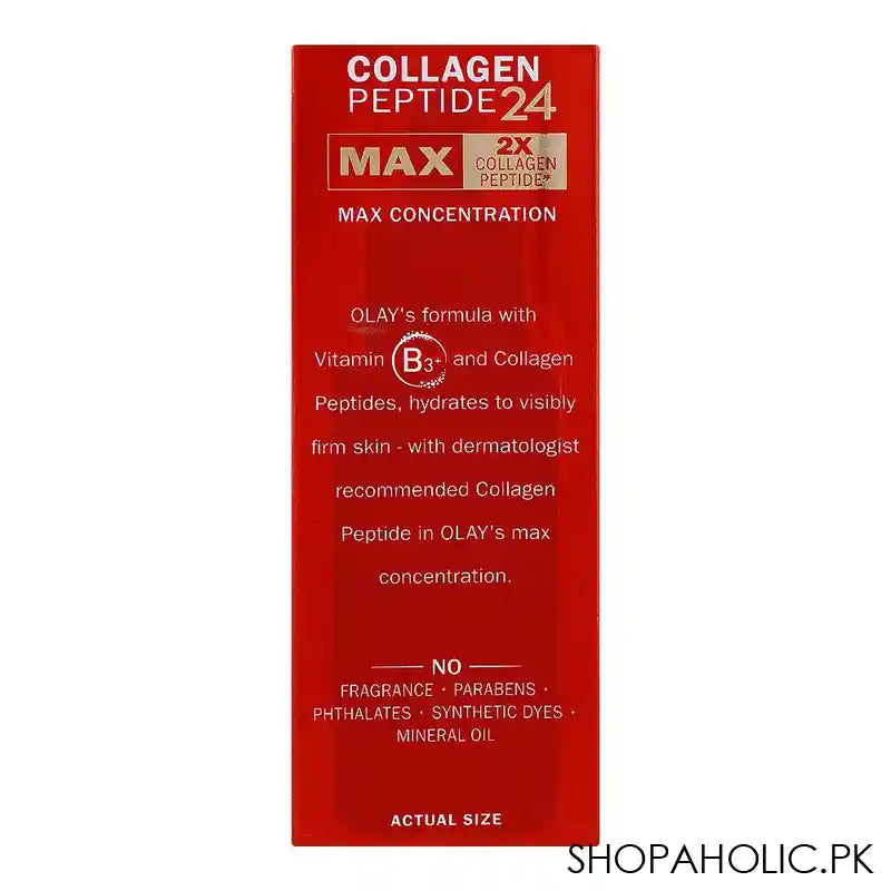 Olay 2xCollagen Peptide 24 MAX Serum With Vitamin B3, Fragrance Free, 40ml - Image 6