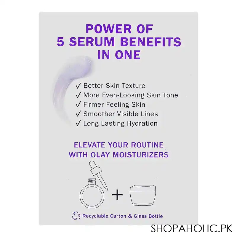 Olay 5in1 Benefit Super Serum With Niacinamide, Collagen Peptide, AHA, Vitamin C & E, 30ml - Image 4