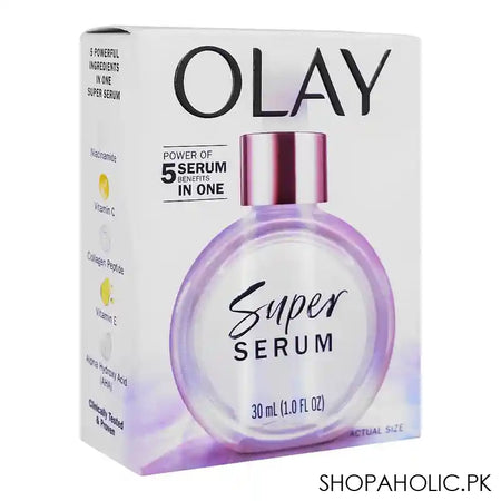 Olay 5in1 Benefit Super Serum With Niacinamide, Collagen Peptide, AHA, Vitamin C & E, 30ml - Image 2