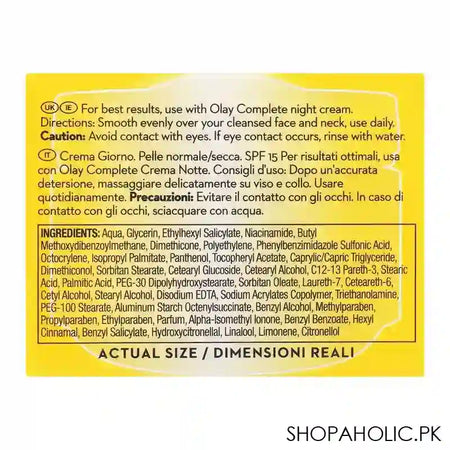 Olay Complete Normal/Dry SPF 15 Day Cream, Hydrates, Nourishes & Protects Skin, 50ml - Image 4