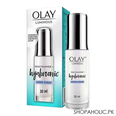 olay luminous niacinamide + hyaluronic super serum, 30ml main image