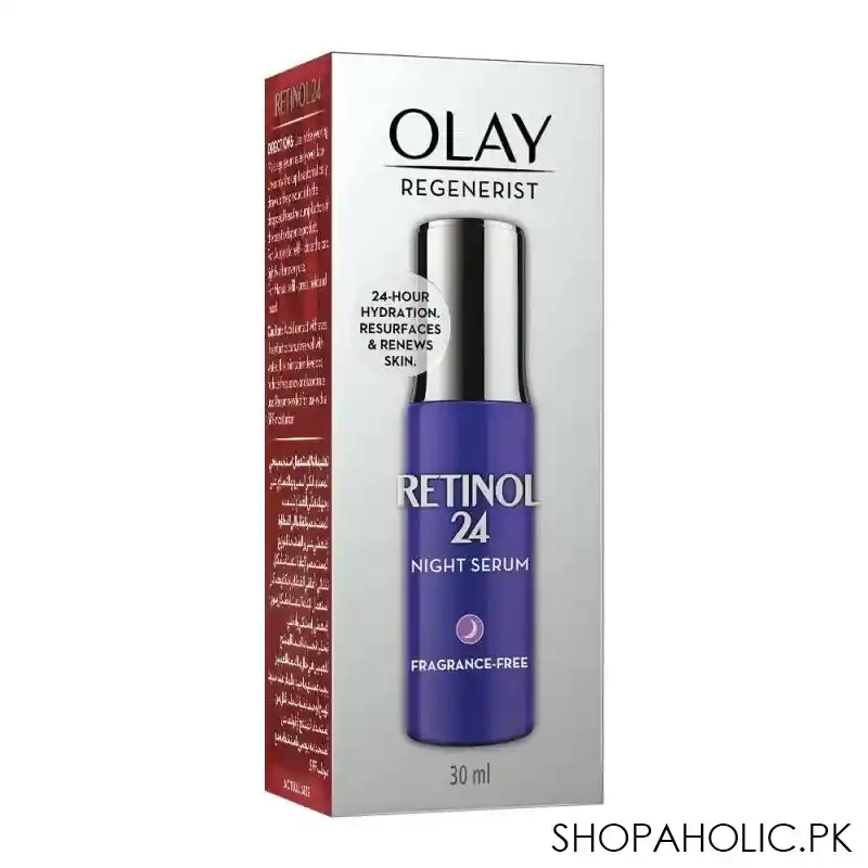 olay regenerist retinol 24 night serum, fragrance free, 30ml image2