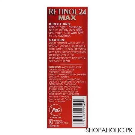 Olay Retinol 24 Max Night Serum With 2xVitamin B3+, Fragrance Free, 40ml - Image 3