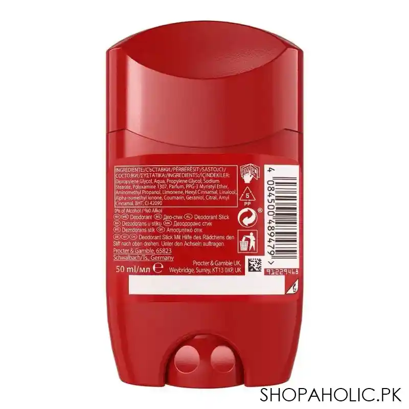 old spice bearglove, 0% aluminium salts deodorant stick, for men, 50ml image2