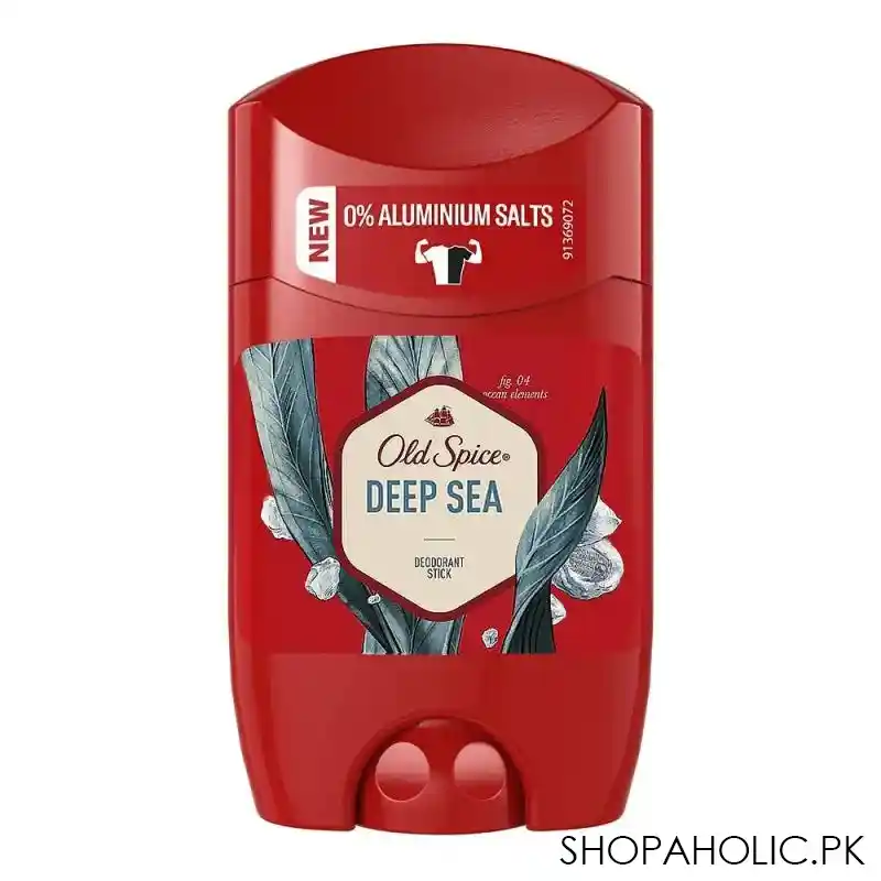 old spice deep sea, 0% aluminium salts deodorant stick, for men, 50ml main image