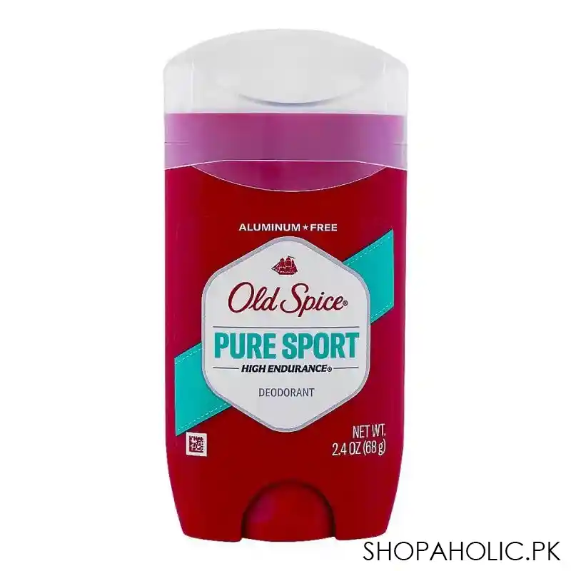 old spice pure sport aluminum free high endurance deodorant stick, for men, 68g main image