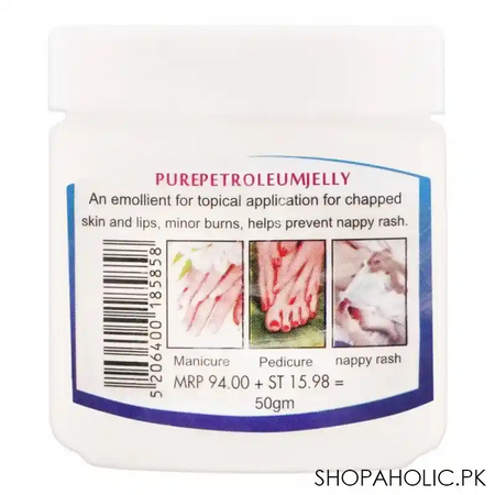 oliv white petroleum jelly local small, 50g image2