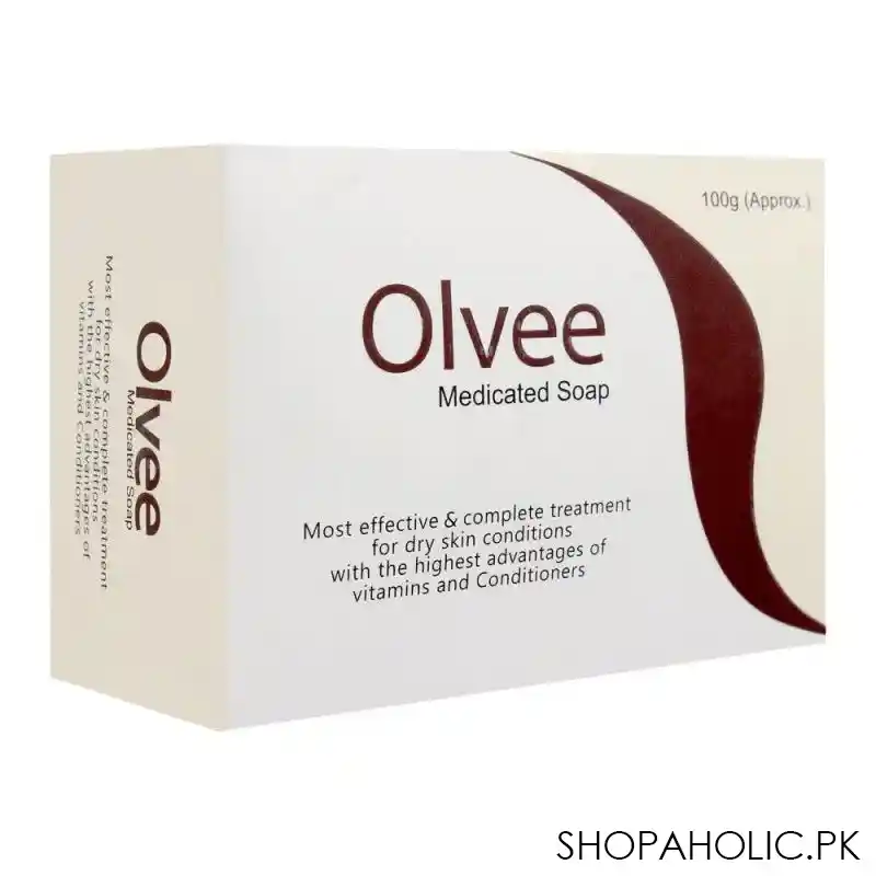 olvee medicated soap, for dry skin conditions, 100g main image