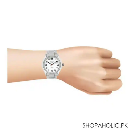 omax men's chrome round dial & bracelet analog watch, hbj973ph12 image2