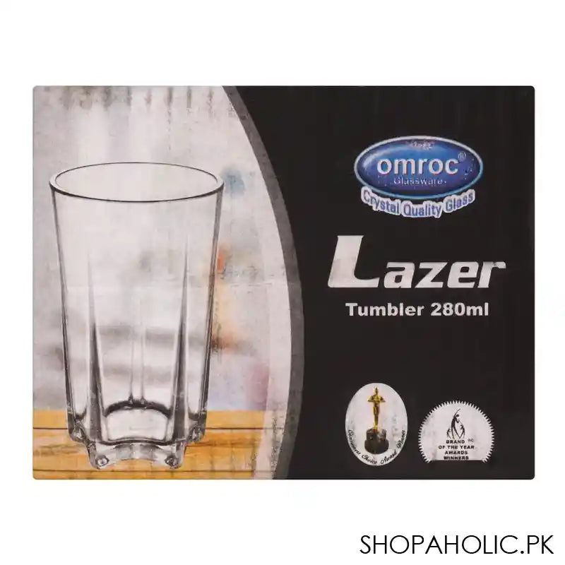 Omroc Lazer Tumbler Glass, 280ml - Image 2