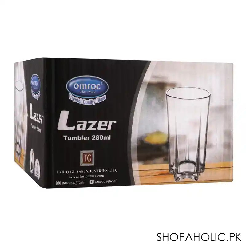 Omroc Lazer Tumbler Glass, 280ml - Image 3
