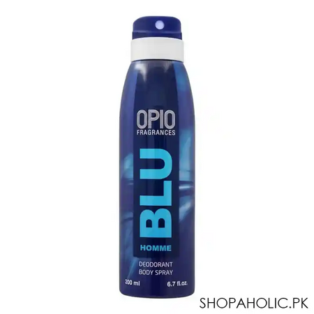 opio blu deodorant body spray, for men, 200ml main image