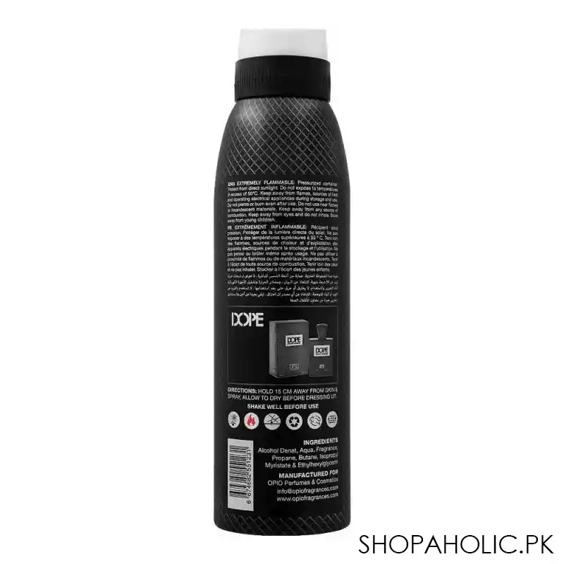 opio dope pour homme deodorant body spray, for men, 200ml image2