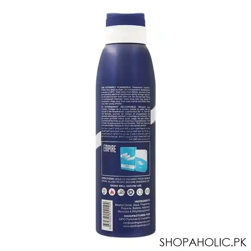 opio empire pour homme deodorant body spray, for men, 200ml image2