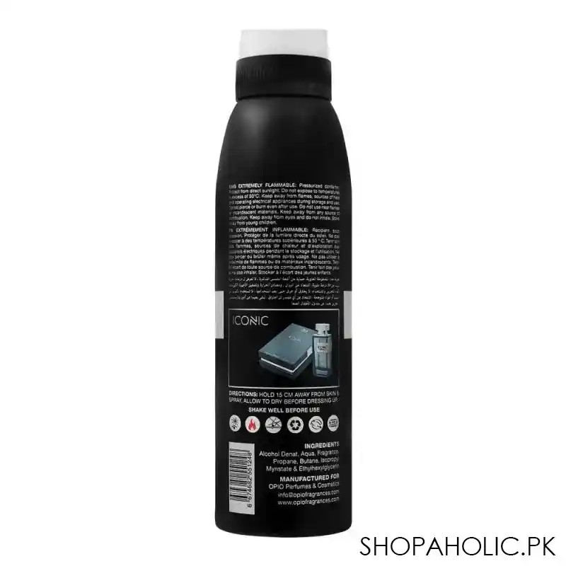 opio iconic pour homme deodorant body spray, for men, 200ml image2