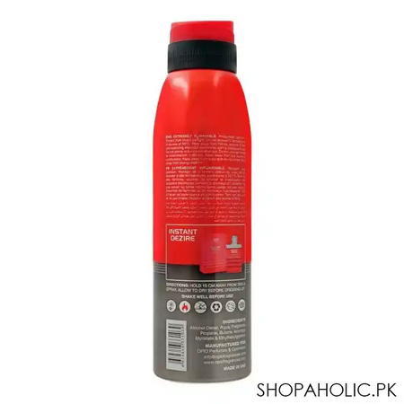 opio instant dezire deodorant body spray, for men, 200ml image2