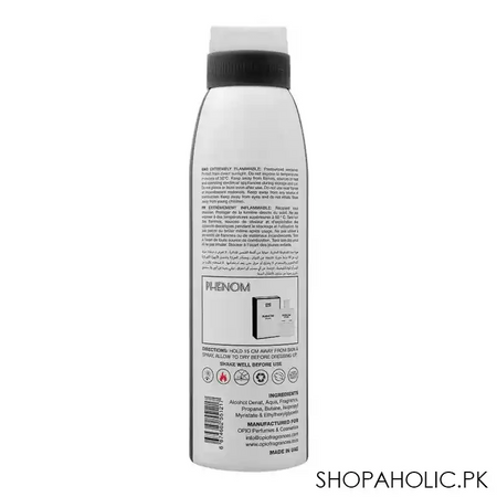 opio phenom deodorant body spray, for men, 200ml image2