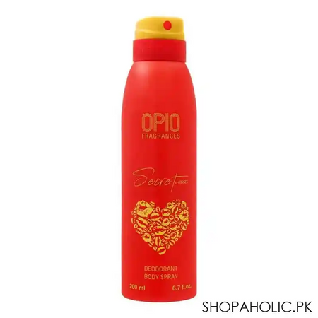 opio secret by kisses deodorant body spray, for women, 200ml main image