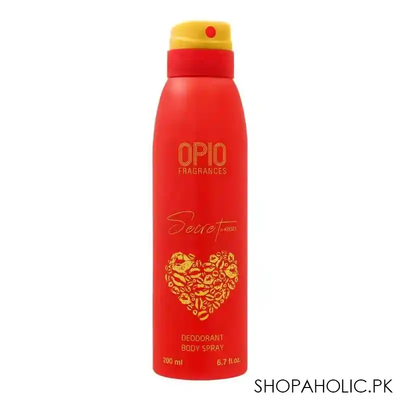 opio secret by kisses deodorant body spray, for women, 200ml main image
