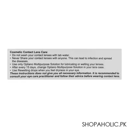 Optiano Soft Color Contact Lenses, Brown - Image 2