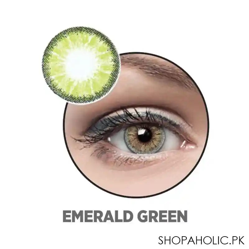 optiano soft color contact lenses, emerald green main image