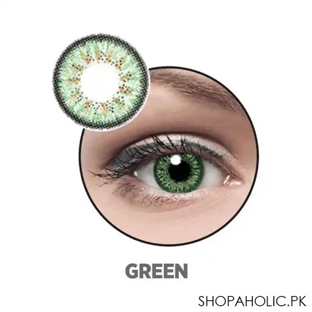 optiano soft color contact lenses, green main image