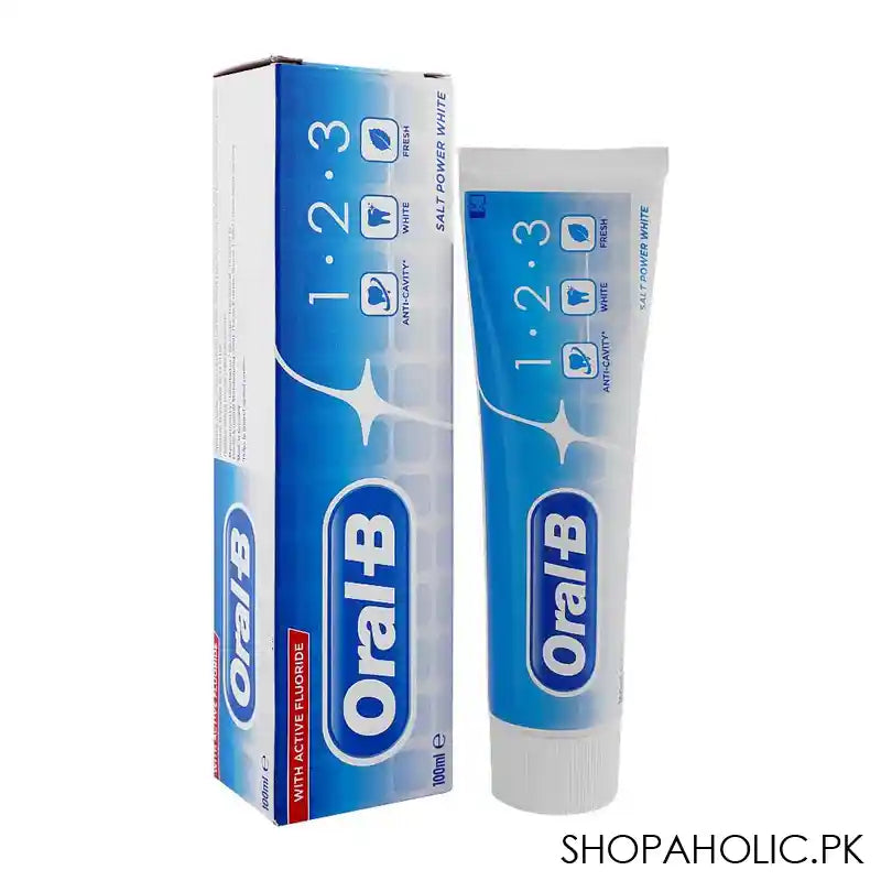 Oral-B 1.2.3 Salt Power White Toothpaste, 100ml - Main Image