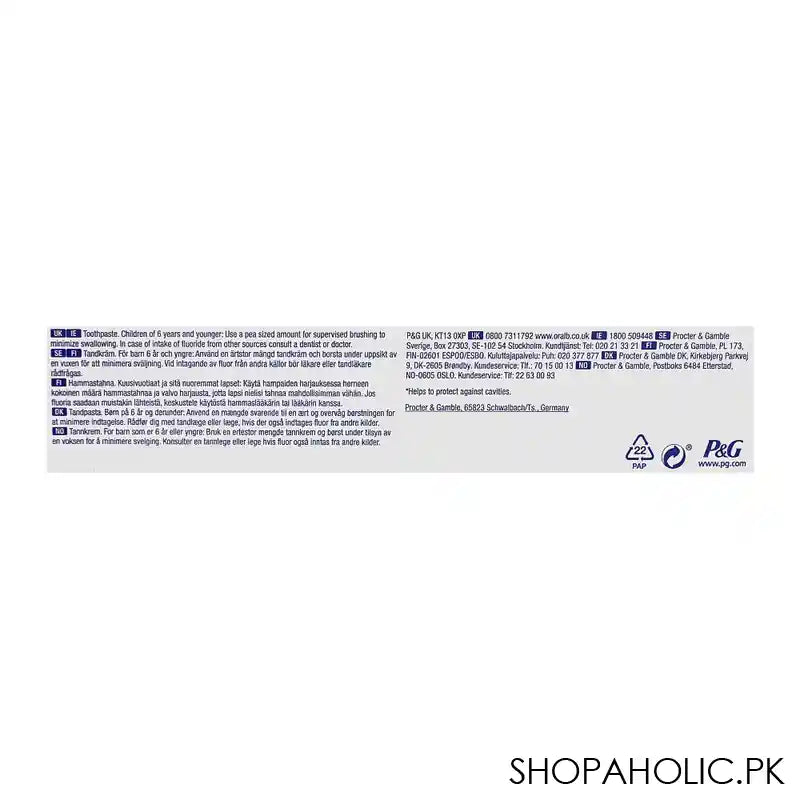 Oral-B 1.2.3 Salt Power White Toothpaste, 100ml - Image 6