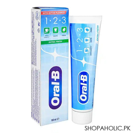 Oral-B 123 Extra Fresh With Active Flouride Toothpaste, 100ml - Main Image