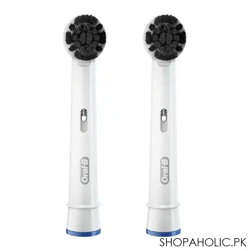 oral b charcoal charbon replacement brush heads, 3 pack main image
